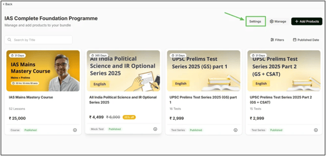 Add SEO details to bundles step 1