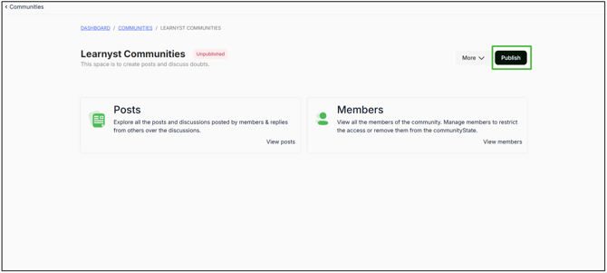 illustration of publishing Learnyst Comunities