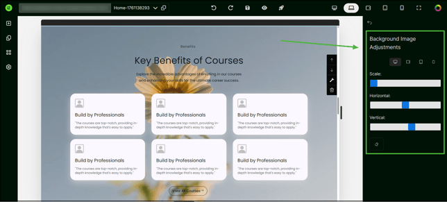 Box Settings in Website Builder step 4
