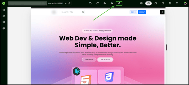 Illustration of Creating A New Website step 5