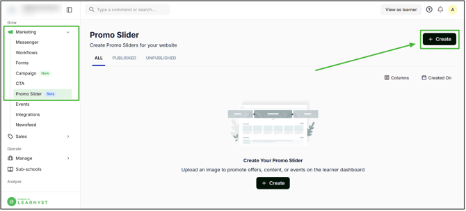 Add Promo Slider step 1