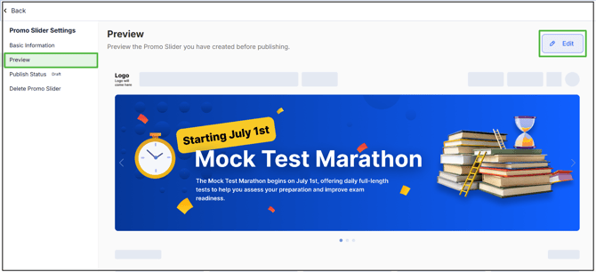 Add Promo Slider step 3