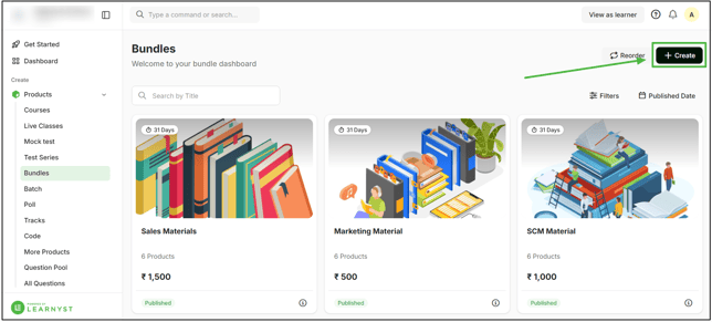 How to create Bundle in Learnyst step 3