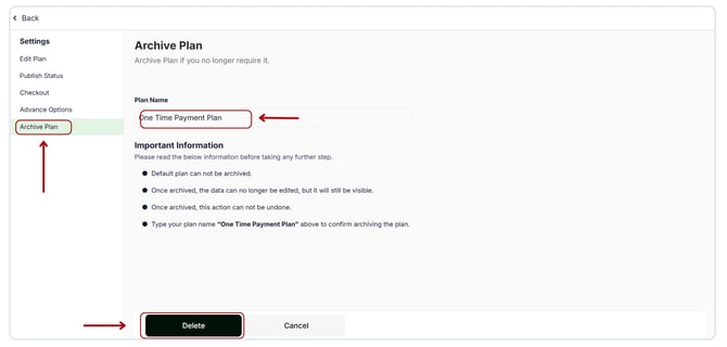 Archive Pricing Plan
