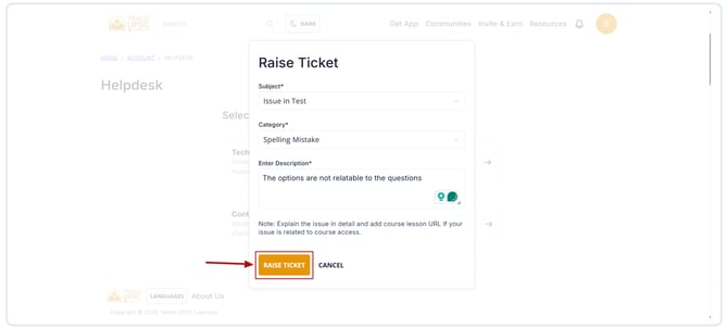 Article - content issue ticket