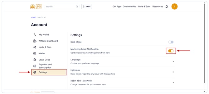 Article - disable  mails
