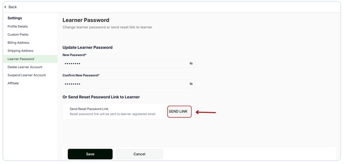 Change a learners password or send password reset emails to learners (1)