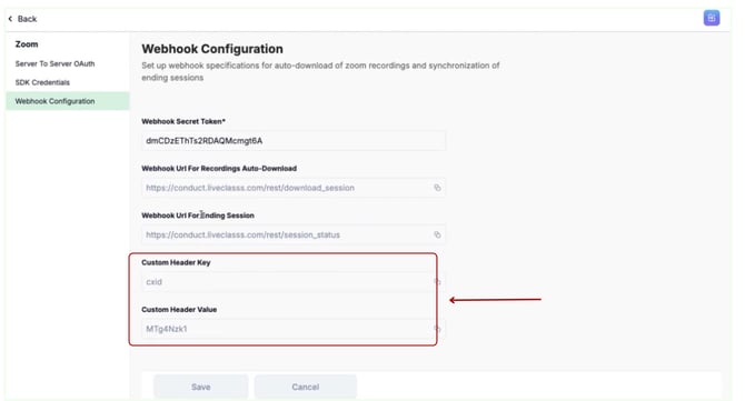 Configure your webhook for your school (11)