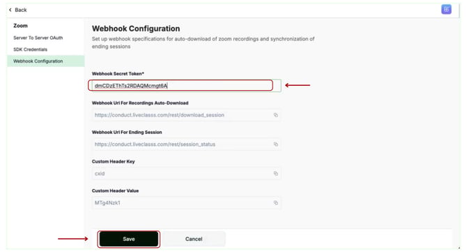 Configure your webhook for your school (5)