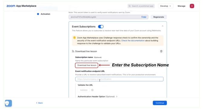 Configure your webhook for your school (8)