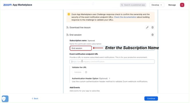 Configure your webhook for your school (9)
