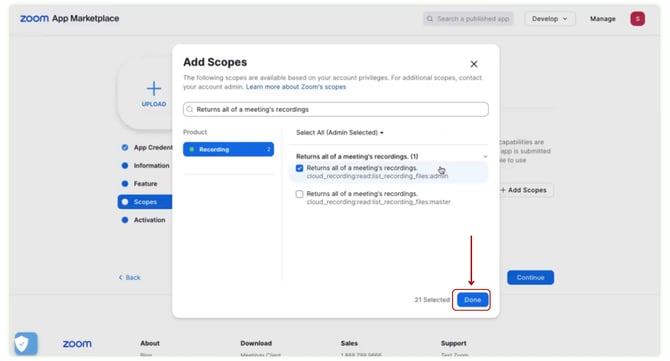 Configure your zoom OAuth credentials for your school (3)