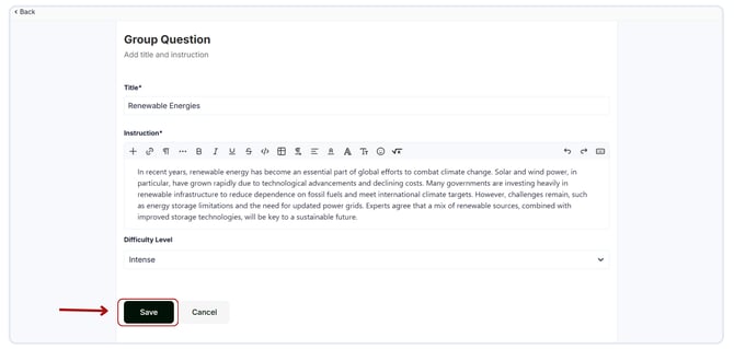 Create Group Question in the question review flow (1)