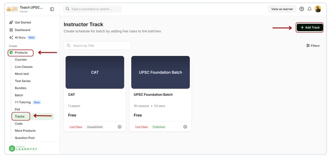 Create a Track
