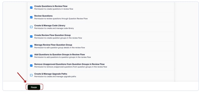 Create a custom role for a question review flow (3)