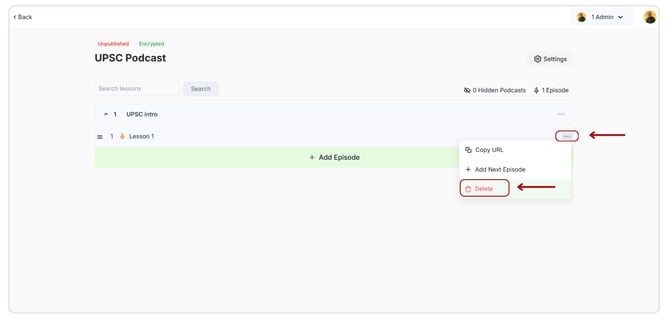 Delete Episodes from your podcast (3)