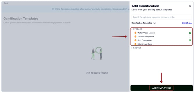 Enable and Use the Gamification Streak Feature in Learnyst (6)