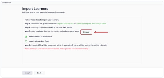 Import new Learners to a Course (2)