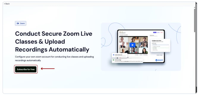 Integrate your Zoom account with the school overview. (1)