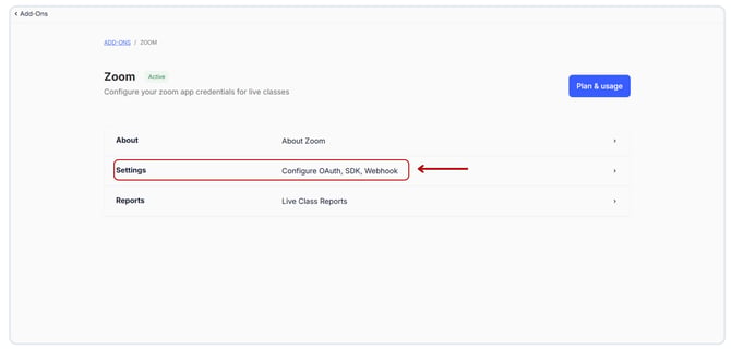 Integrate your Zoom account with the school overview. (2)