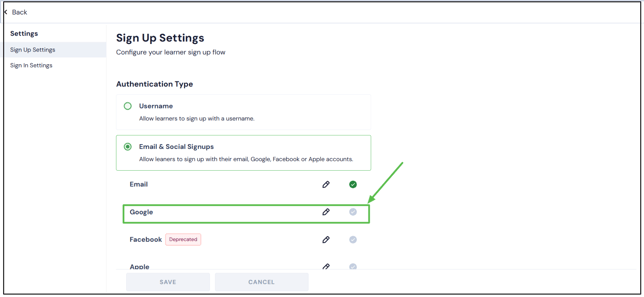 How To Setup Google Login/Signup On Your Academy step 24