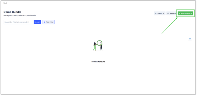 Add products to the bundles step 2