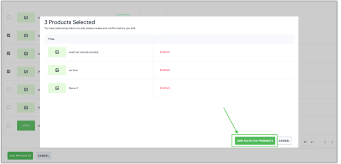 Add products to the bundles step 4