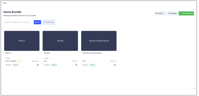 Add products to the bundles step 5