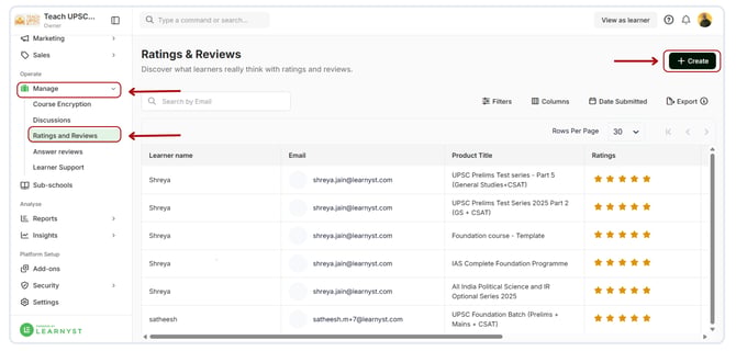 Provide ratings and reviews for your products. (1)