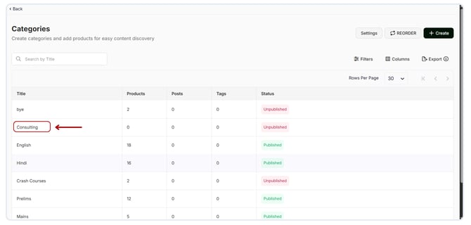 Publish a Category (1)