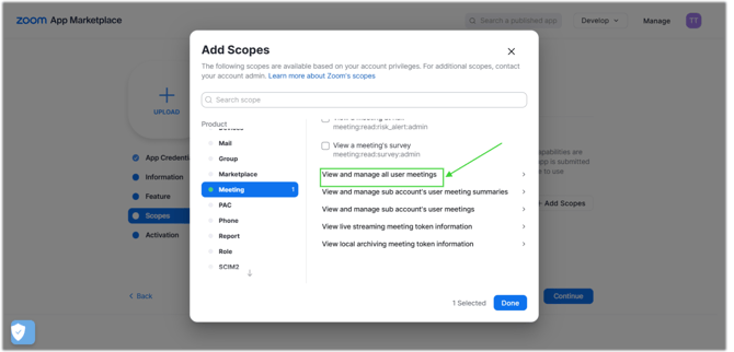  zoom OAuth credentials