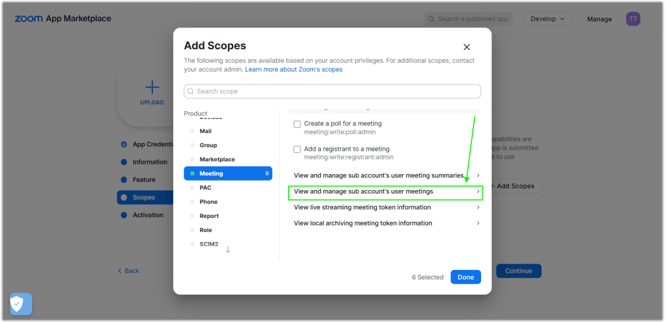  zoom OAuth credentials