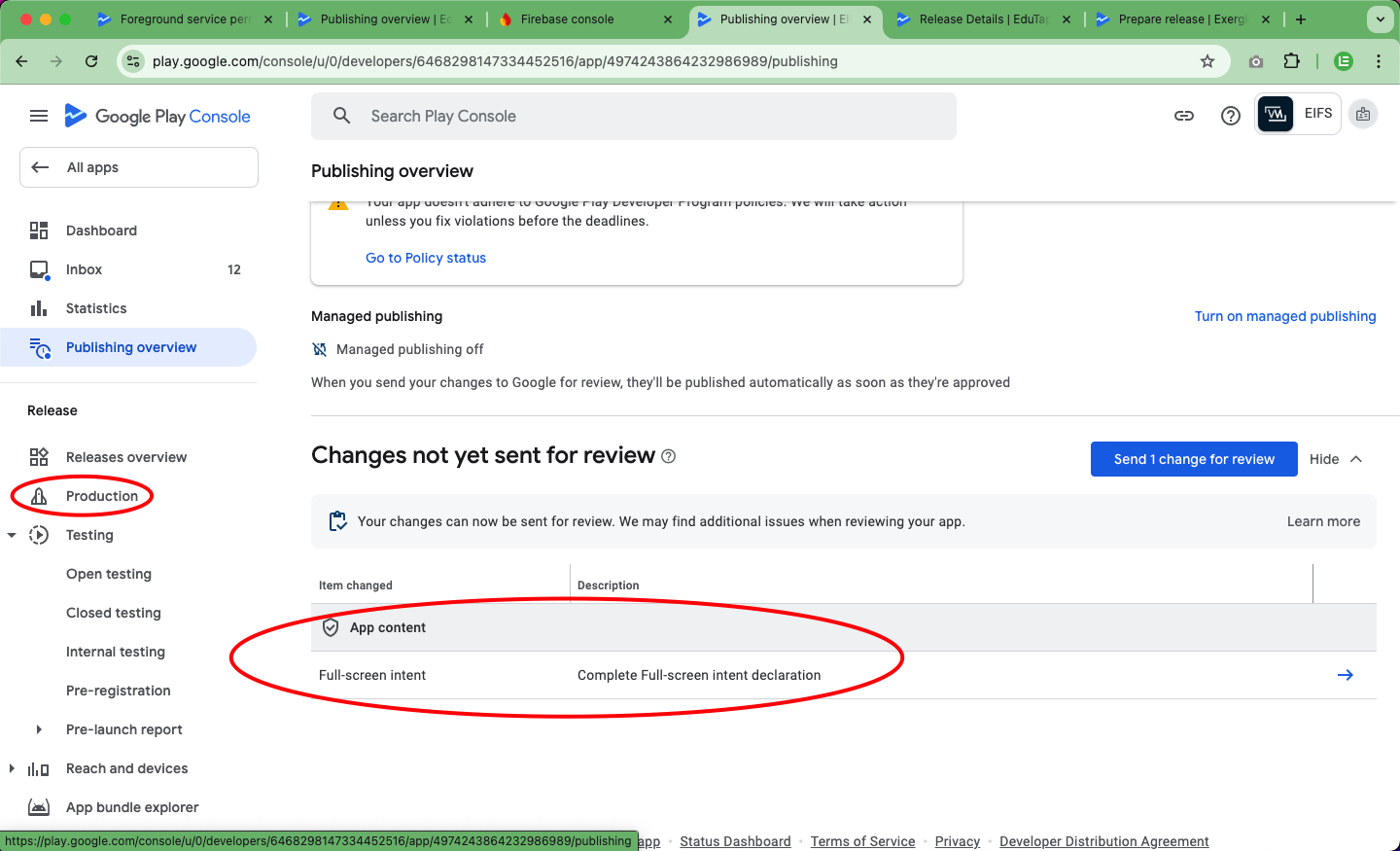 Fix “Full-Screen Intent Permissions” Error in Google Play Console