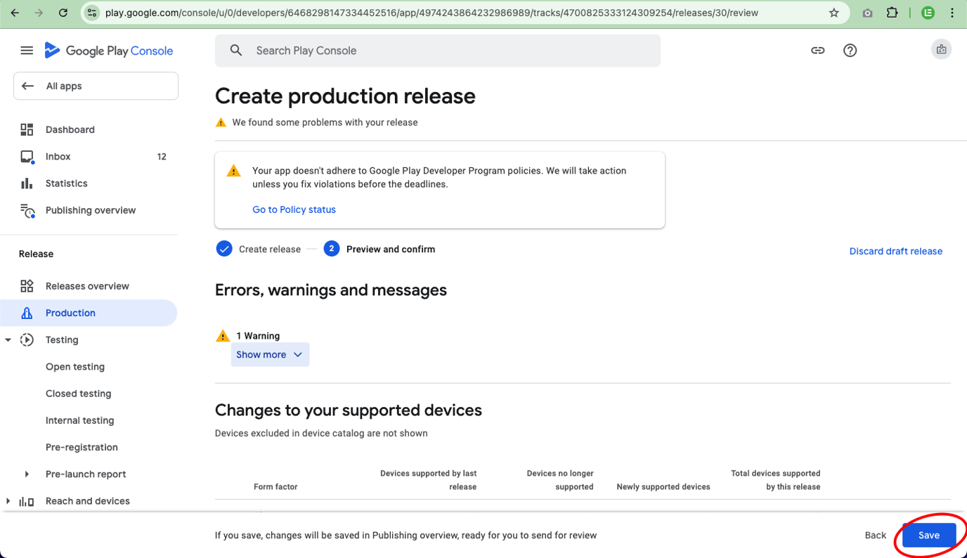 Fix “Full-Screen Intent Permissions” Error in Google Play Console