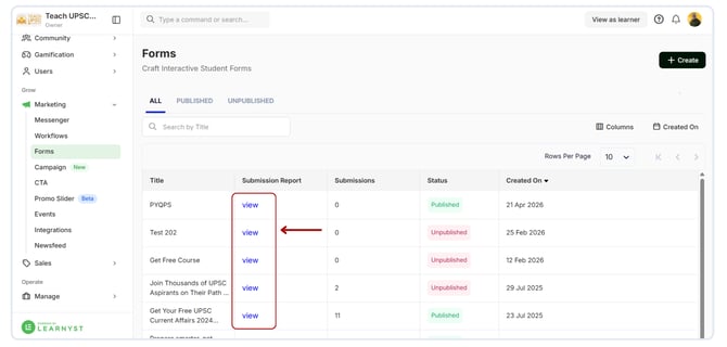 Share Forms with users and View Submissions (2)