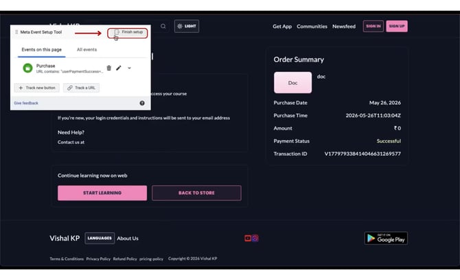 Track Purchase through meta pixel (9)