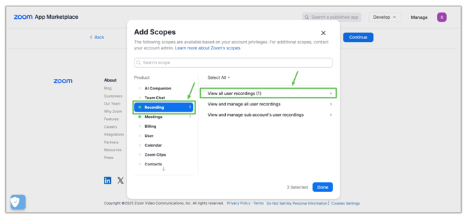 zoom OAuth credentials