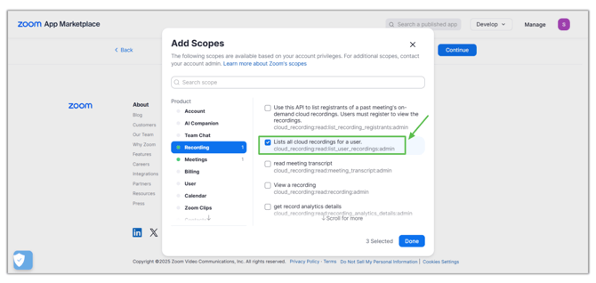  zoom OAuth credentials
