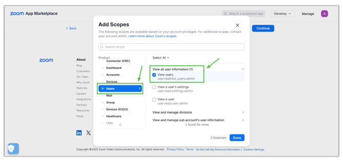  zoom OAuth credentials