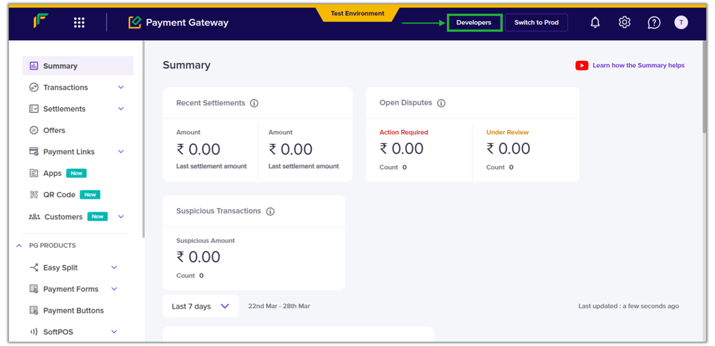 Configure Cashfree Payment Gateway