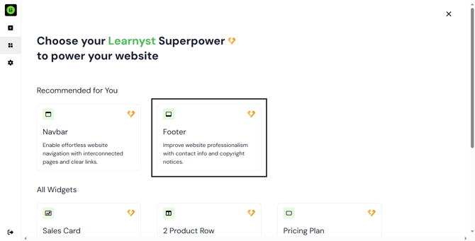 Adding a Footer to the Website Page step 2