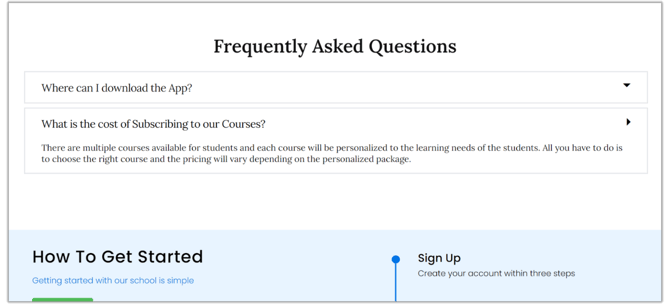 Adding FAQs Widget in Website step 3 FAQs