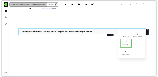 Adding FAQs Widget in Website step 2
