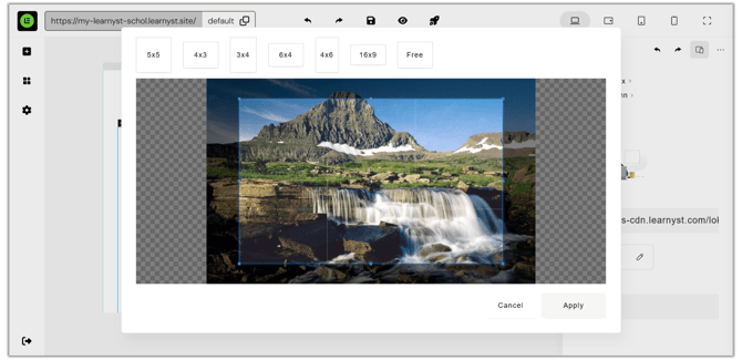 Adding an Image and modifying the Image Settings step 4