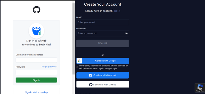 sign up GitHub accounts