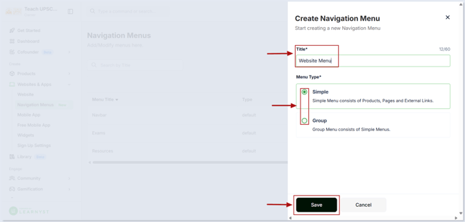 navigation menus 3