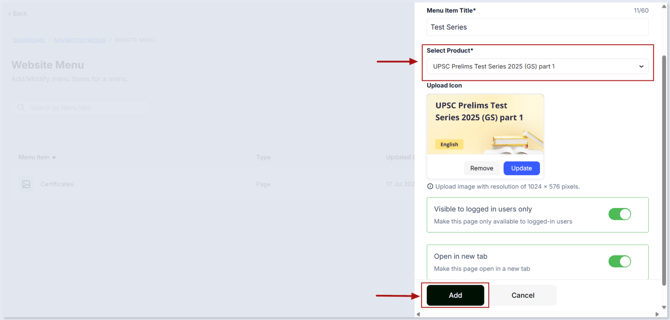 navigation menus 7
