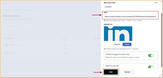 navigation menus 8