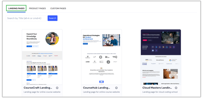 Website Page Template Overview step 3