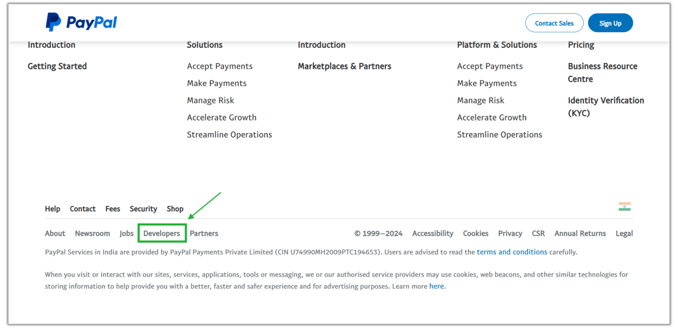 Configure Paypal Payment Gateway